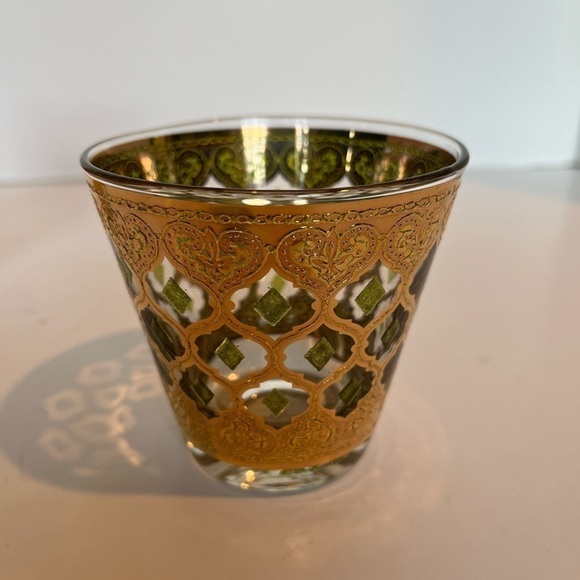 Mid-Century Modern Culver Double Old Fashion Glasses - Valencia Pattern - Picture 8 of 10